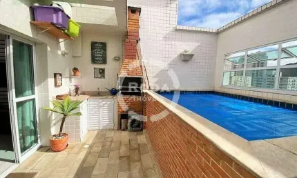 Cobertura Duplex à Venda – 3 Suítes | 3 Vagas | Piscina Privativa | Boqueirão – Santos/SP