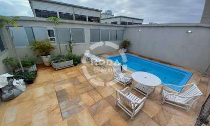 Cobertura Duplex na Ponta da Praia – 325m² com Piscina, Área Gourmet e 3 Vagas