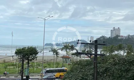 Apartamento à venda, 1 dormitório, vista mar, na praia do itararé, são vicente/sp.