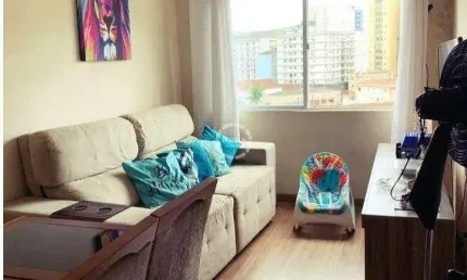Apartamento à venda em são vicente-sp, gonzaguinha: 1 quarto, 1 sala, 1 banheiro, 1 vaga de garagem, 50,00 m².