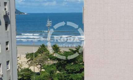 Sala Living com Vista para o Mar 1 Quadra da Praia a venda no Boqueirão – Santos.