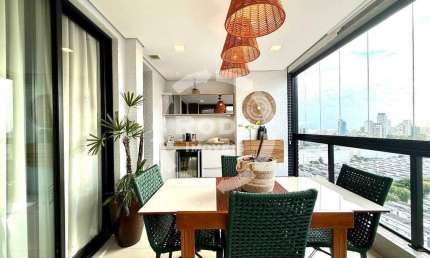 Apartamento à venda na Aparecida — Condomínio Clube Moderno e Sofisticado — PORTEIRA FECHADA.