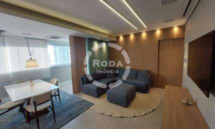 Apartamento para locação, 2 quartos, 1 suíte, no Gonzaga, em Santos/SP.