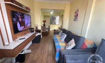 Apartamento de 49m² 1 dormitório na quadra da praia do embaré