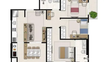 Apartamento | Venda | 3 dormitórios (1 suíte) | 89m² | Encruzilhada | Santos