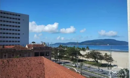 Para locação – amplo apartamento no coração do gonzaga, santos/sp