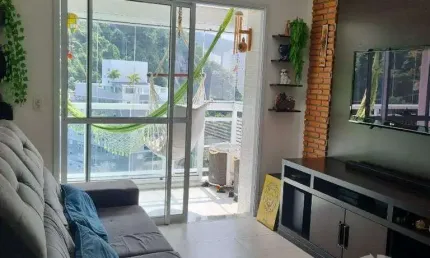 Aluguel - apartamento mobiliado no the garden, santos/sp