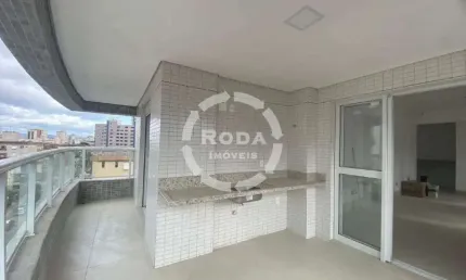 Descubra a elegância à beira-mar 2 suítes, varanda gourmet e terraço estendido no boqueirão, santos