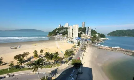 Apartamento mobiliado frente mar a venda, 4 dormitórios, 3 vagas de garagens, itararé - são vicente/sp