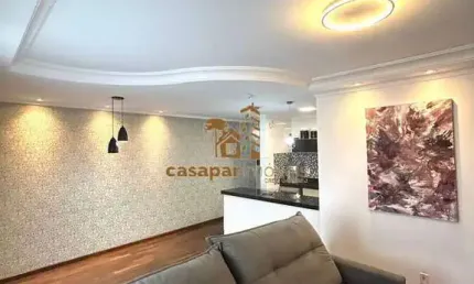 Apartamento para locação com 96 m², 3 dormitórios, 2 vagas e lazer completo
