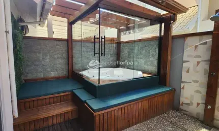 Casa à venda 3 quartos e jacuzzi privativa em condomínio clube próximo a praia, Morro das Pedras, F