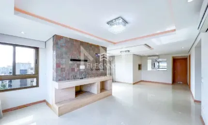 Apartamento desocupado com 159 m2 para comprar em andar alto, 3 dormitórios 3 suítes 3 vagas box garagem. Rio Branco Porto Alegre. Elegance Imóveis.