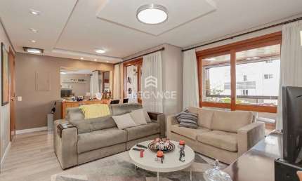 Apartamento mobiliado para comprar com 3 dormitórios suíte 125 m2 privativos, 2 vagas box/garagem Jardim Planalto Porto Alegre. Elegance Imóveis