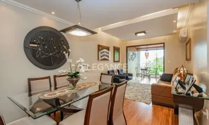 Elegance imóveis vende apartamento 3 dormitórios suíte 2 vagas box/garagem churrasqueira, sacada aberta portaria boa vista porto alegre.