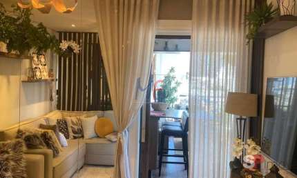 REF 16.198 - Lindo apto Studio estilo Garden, de 50 m²a.u., 1 suíte, mini closet, terraço gourmet, lavabo, mobiliado, decorado, 1 vaga e Lazer.