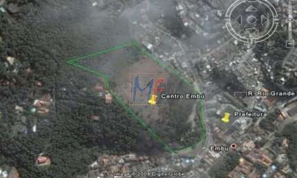 Excelente Terreno 84.800 m² em frente a Prefeitura  Centro - Embú. Estuda permutas e propostas. (REF 7912)