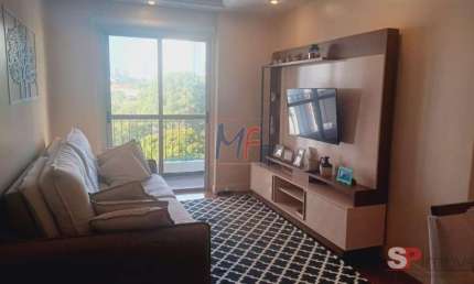 Excelente apto na Vila Romero, 74m² a.u., 3 dormitórios (1 suíte), sala, cozinha, sacada, 1 vaga e lazer. Aceita permuta (REF 17.477)