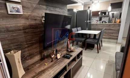 Excelente apto no Parque Novo Mundo, 54m² a.u., 2 dormitórios (1 suíte), sala, cozinha, lavanderia, varanda, 1 vaga, lazer (REF 17.933)