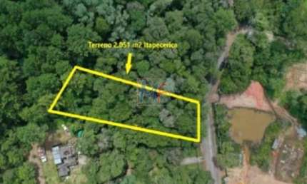 Excelente terreno no bairro Lagoa da Prata, em Itapecerica da Serra, com 2051 m² a.t., nas proximidades da Rua Diamante (REF 18.312)