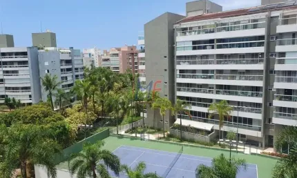 Excelente apto na Riviera de São Lourenço, Bertioga/SP, 98m² a.u., 2 quartos (1 suíte), sala, cozinha, varanda, depósito, 2 vagas (REF 18.333)