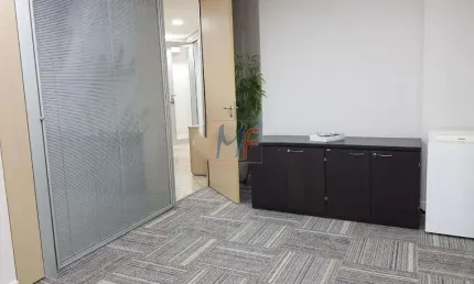 Excelente conjunto comercial na barra funda, 90m² a.u., com recepção, 2 banheiros, ar condicionado e 3 vagas (ref 18.466)