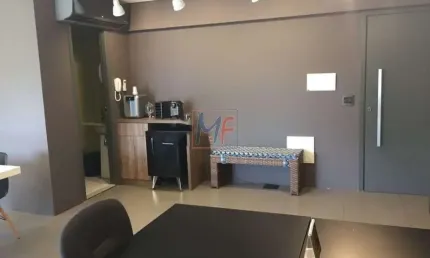 Excelente conjunto comercial em Indianópolis, 46m² a.u., recepção, armários planejados, ar condicionado, portaria 24h, 1 vaga (REF 18.469)