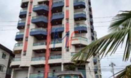 Excelente apto em Mongaguá, com 91m² a.u., 2 dormitórios (1 suíte), sala, cozinha, lavanderia, 1 vaga, lazer (REF 14.804)