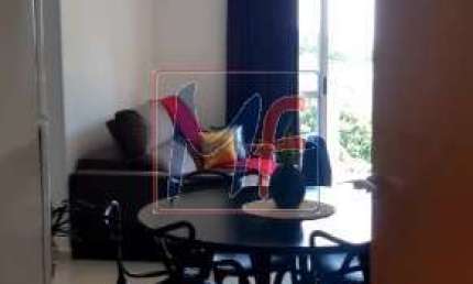 Lindo apartamento em Santo André, com 42 m² 1 quarto, sala com sacada, cozinha, banheiro, área de serviço, 1 vaga e  Lazer. REF: 15.155