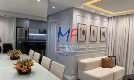 Excelente apto na Chácara Santo Antônio (Zona Leste SP), 64m² a.u., 2 dormitórios (1 suíte), sala, varanda gourmet, cozinha, lavanderia, 1 vaga, lazer (REF 20.029)