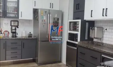 Excelente apartamento na praia grande/sp, com 136m² a.u., 3 dormitórios (1 suíte), sala, cozinha, dep. empregada, varanda, 2 vagas, lazer (ref 19.974)