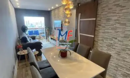 Excelente apto na praia grande/sp, com 2 dormitórios (1 suíte), sala, cozinha, varanda, 1 vaga coberta, lazer. prox. av. pres. kennedy, a 200m da praia ocian (ref 19.979)