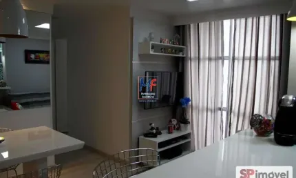 Excelente apto no alto do pari, com 52m² a.u., 2 dormitórios, sala, cozinha, lavanderia, varanda envidraçada, 1 vaga, lazer. prox. rua silva teles (ref 20.464)