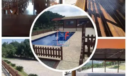 Excelente pousada Guararema, 8 suítes, refeitório, cozinha, salão, piscina, açudes, área verde e estacionamento (REF 20.524)