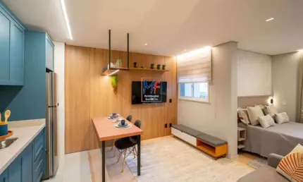 Excelente Apartamento  Studio, Vila Carrão, com 30m² a.u., 1 dormitório, lazer no rooftop com vista panorâmica. REF 20.738