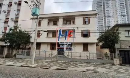 Excelente apartamento em santos, 83m²a.u., a 2 quadras da praia, 3 quartos, 2 banheiros, area de serviço, 1 vaga. ref: 20790