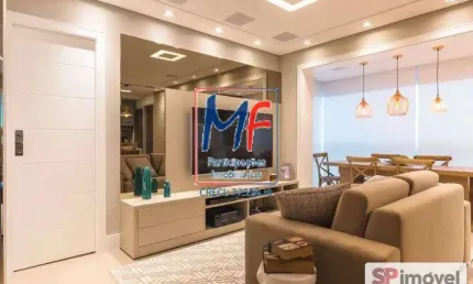 Excelente apto no pari, 66m² a.u., 1 dormitório (1 suíte), sala, cozinha, varanda gourmet c/ churrasqueira, área de serviço, 2 vagas, lazer. prox. rua silva teles (ref 21.051)