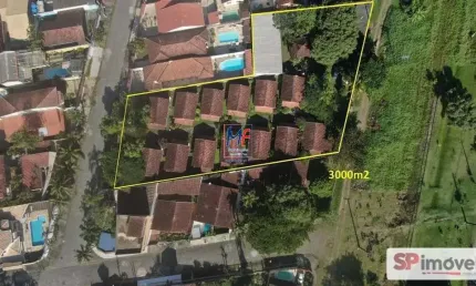 Excelente pousada em Itanhaém/SP, 3000m² a.t., com 13 chalés em estilo rústico, estacionamento privativo, salão de festas, salão de jogos, gazebo de lazer (REF 19.940)