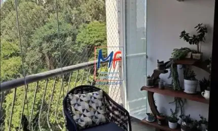 Excelente apto em Taboão da Serra, com 125m² a.u., 3 dormitórios (1 suíte), sala, cozinha, despensa, lavanderia, varanda envidraçada, 2 vagas (REF 20.966)