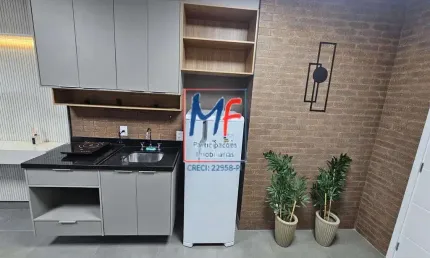 Excelente apto studio na vila clementino, com 28m² a.u., 1 dormitório, cozinha, banheiro, varanda, lazer. prox. shopping metrô santa cruz (ref 21.119)