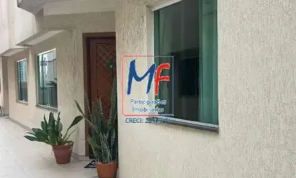 Excelente sobrado em cond. fechado na Vila Scarpelli, Santo André/SP, 188m² a.u., 3 dormitórios (1 suíte), sala, cozinha, depósito, churrasqueira, 3 vagas  (REF 21.246)