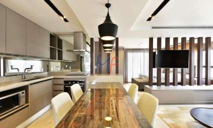 REF: 13808 - Lindo apartamento com 104 m² de área útil, ótima planta, mobiliado, sendo 1 suíte, banheiro social, varandas 2 vagas + depósito.