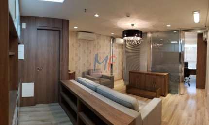 REF: 13.909 - Conjunto comercial no bairro Aclimação, próx. ao metrô Vergueiro, com 85 m², mobiliado, varanda, 2 vagas, ar condicionado.