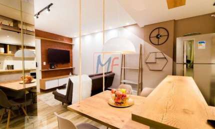 REF: 14.339 - Apartamento incrível, totalmente decorado moderno e mobiliado, 40 m² ,1 dormitório, sala, cozinha equipada,  na Bela Vista