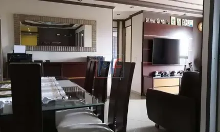 REF: 15.263 - Lindo apto na Vila Santa Teresa,  com 63 m² mobiliado, móveis planejados, sala, sacada, cozinha, área de serviço, 2 vagas. Lazer.