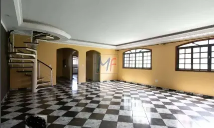 Lindo sobrado na Vila Curuçá, 450 m² a.u., ZM, 5 quartos (3 suítes), sala, cozinha, banheiros, quintal, churrasqueira, salão, 7 vagas. REF: 15.884 -