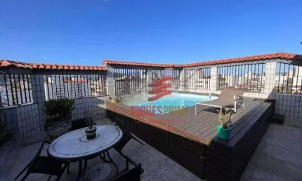 Cobertura com 3 dormitórios, Piscina à venda, por R$ 1.700.000 - Campo Grande - Santos/SP