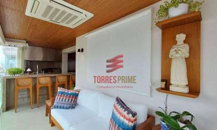 Apartamento maravilhoso, altíssimo padrão com 3 dormitórios e 3 suítes com closet à venda, 232 m² por R$ 3.600.000 - Aparecida - Santos/SP