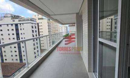 Apartamento Alto Padrão padrão para venda, 3 dormitórios (1 suíte),  varanda gourmet, virada para o mar, lazer completo localizado na Aparecida/Santos