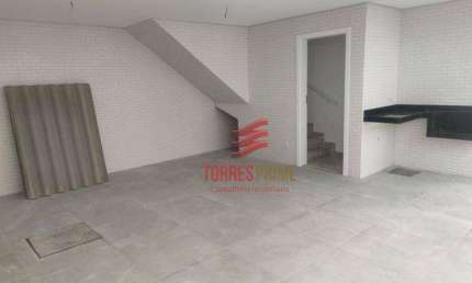 Lindo Villagio Duplex novo, com 2 Dormitórios e 2 Suítes, Churrasqueira, Quintal e 3 Vagas de Garagem à venda no Bairro do Campo Grande em Santos/SP