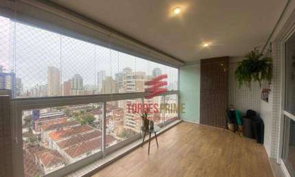 Apartamento com 3 dormitórios à venda, 131 m² por R$ 1.680.000,00 - Embaré - Santos/SP